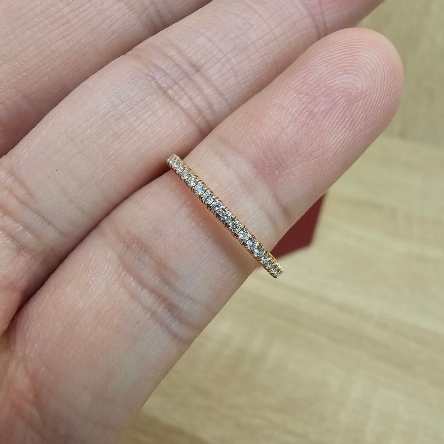 [線戒美品❣️] Cartier750玫瑰金Etincelle de Cartier鑽圈線戒-9