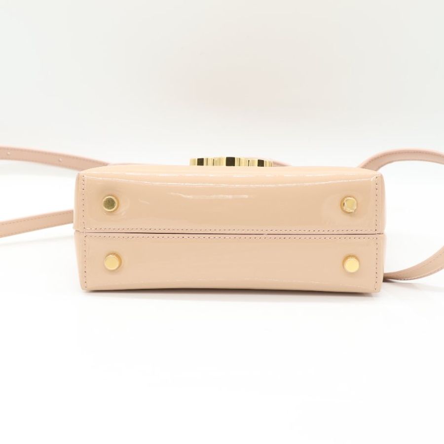 Celine 思琳 Teen Nino 粉色 漆皮 牛皮 肩背包 斜背包-3