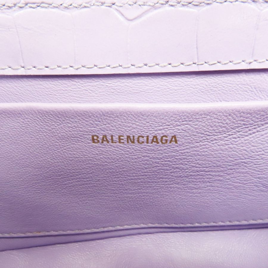 紫色 牛皮壓紋 XX Small Flap 兩用包【BALENCIAGA 巴黎世家】 695645-6