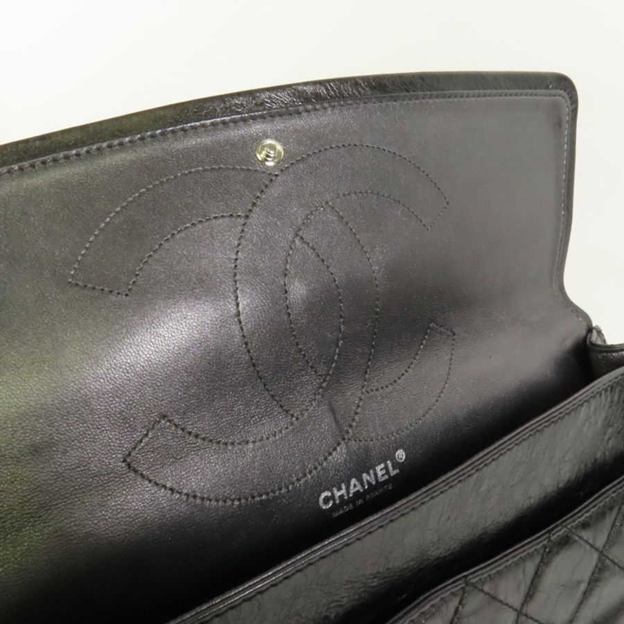 CHANEL 牛皮皮革2.55 Maxi鏈帶肩背袋-6