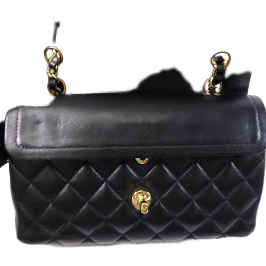 CHANEL 羊皮皮革Classic 23金扣鏈帶肩背袋-11