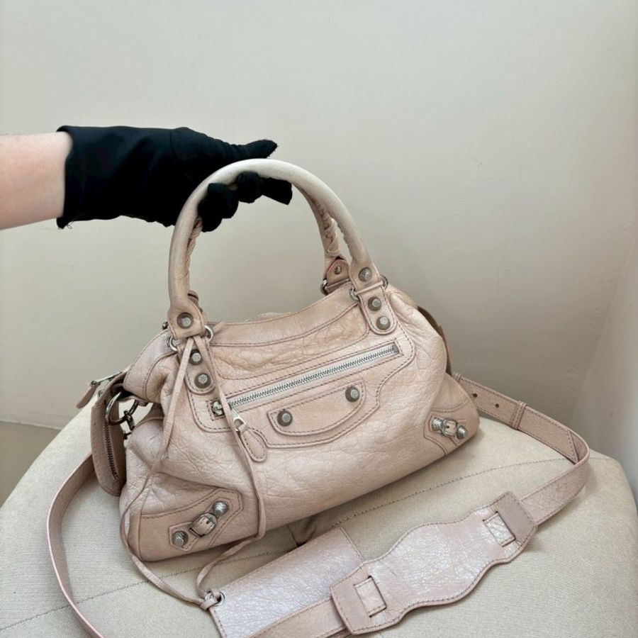 🏷Balenciaga 機車包/櫻花粉-3