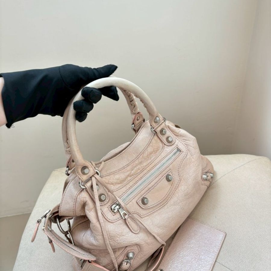 🏷Balenciaga 機車包/櫻花粉-4