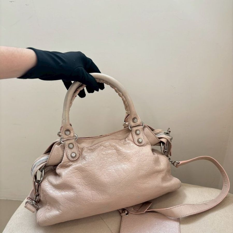 🏷Balenciaga 機車包/櫻花粉-7