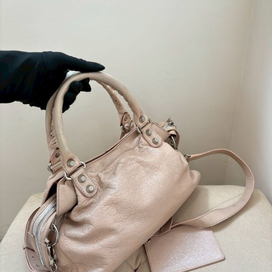 🏷Balenciaga 機車包/櫻花粉-13