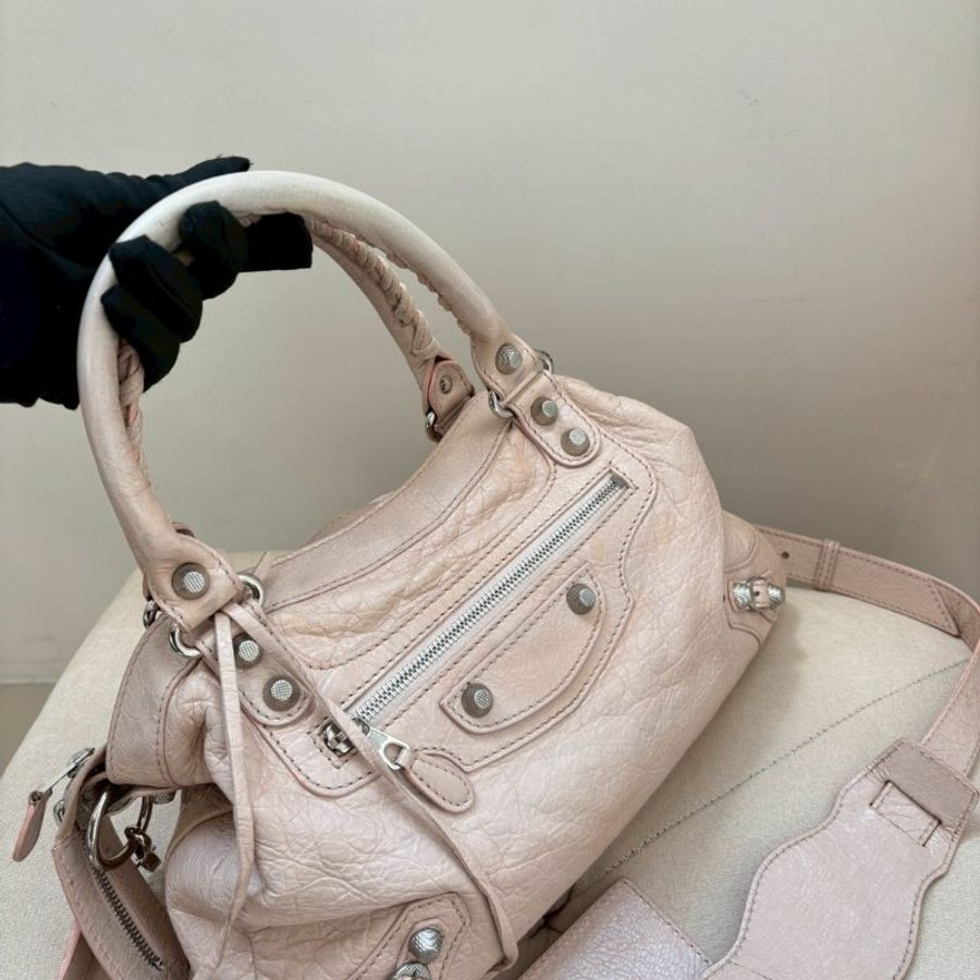 🏷Balenciaga 機車包/櫻花粉-21