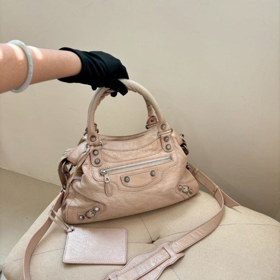🏷Balenciaga 機車包/櫻花粉-26