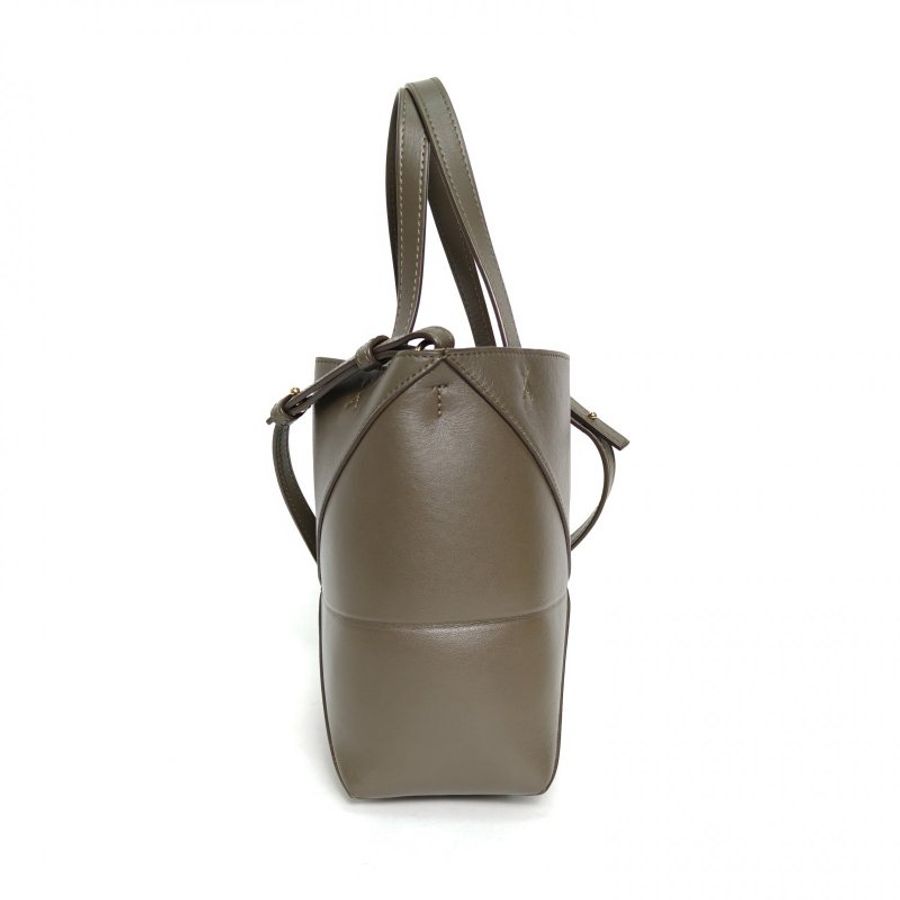 LOEWE 綠色牛皮金扣puzzlefold可折疊手提托特包mini肩背包-1