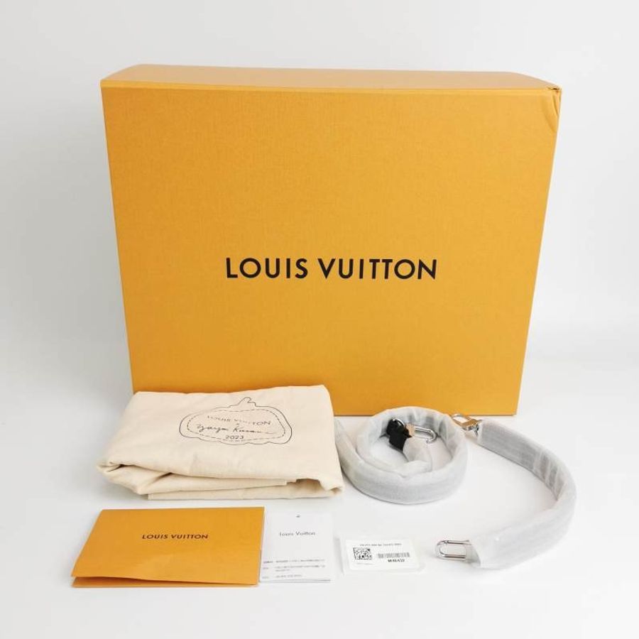 Louis Vuitton (LV) Yayoi Kusama聯名款NEONOE中號牛皮壓紋老花抽繩單肩包 芯片款-8