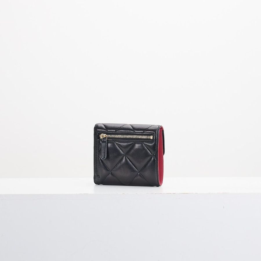二手Chanel 19 三折短夾/黑金-2