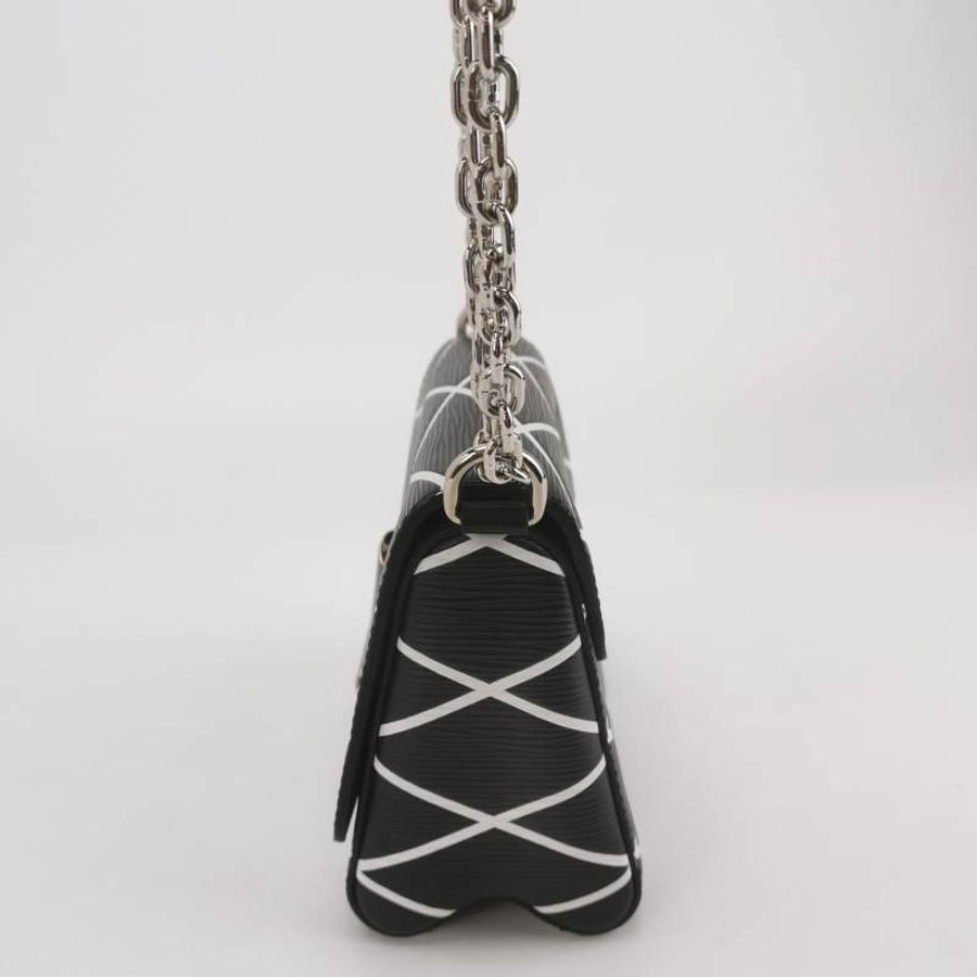 Louis Vuitton(LV)Twist小號牛皮拼色網格LV旋轉鎖扣單肩包-2