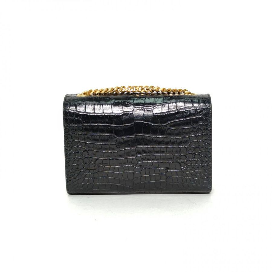 SAINT LAURENT KATEMini17流蘇黑色牛皮金扣肩背包-2