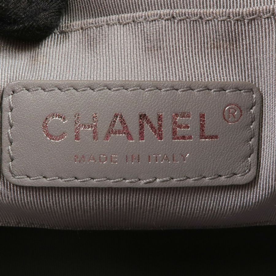 CHANEL 牛皮皮革Bucket Bag銀扣手挽肩背兩用袋-11