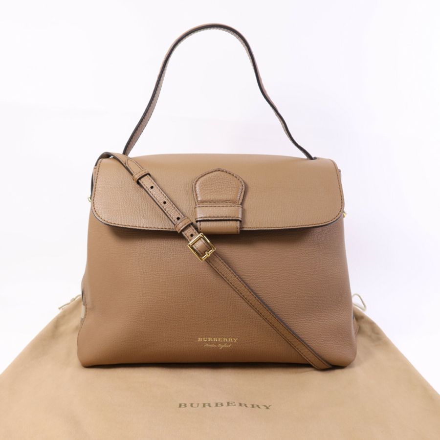 BURBERRY 牛皮皮革2 Way Shoulder Bag金扣手挽肩背兩用袋-7