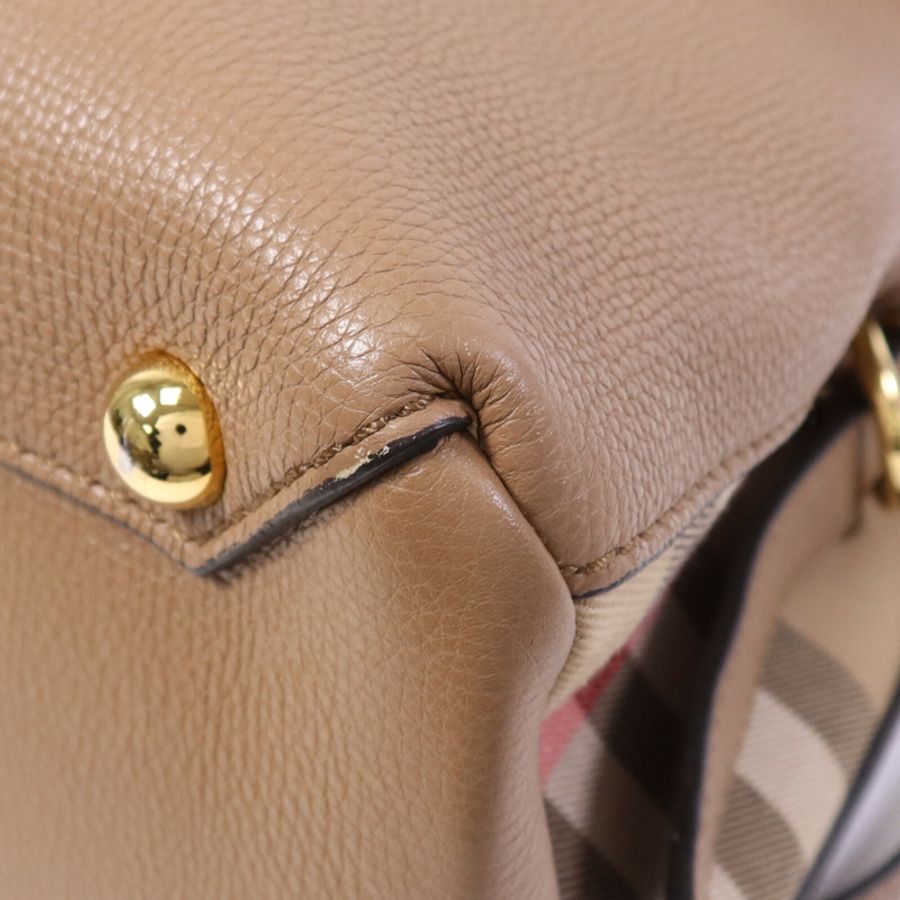 BURBERRY 牛皮皮革2 Way Shoulder Bag金扣手挽肩背兩用袋-8