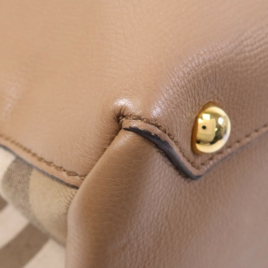 BURBERRY 牛皮皮革2 Way Shoulder Bag金扣手挽肩背兩用袋-9