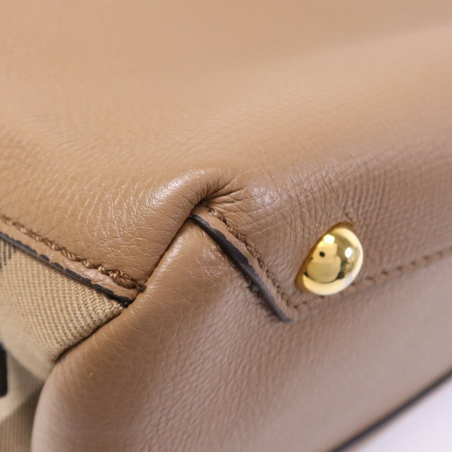 BURBERRY 牛皮皮革2 Way Shoulder Bag金扣手挽肩背兩用袋-11
