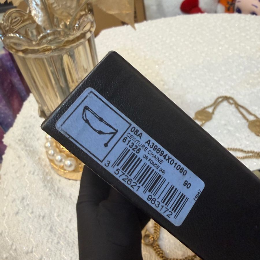 Chanel 08A 淡金 金幣腰鏈-5