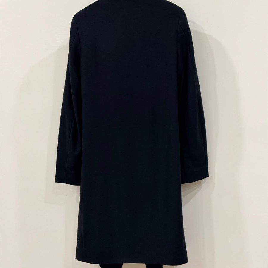 Allsaints 寬鬆型綁帶毛料外套大衣 黑-2