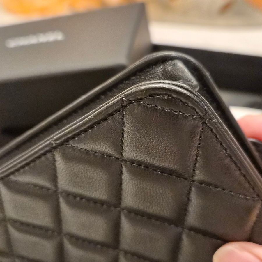 Chanel香奈兒手工坊黑金羊cf handle mini手提鏈條小廢包 斜背包 王心凌同款-8