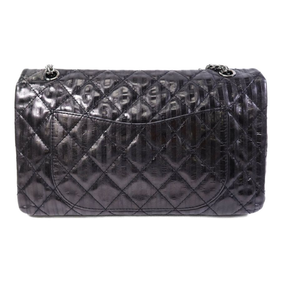 CHANEL 牛皮皮革2.55 Large銀扣鏈帶肩背袋-2