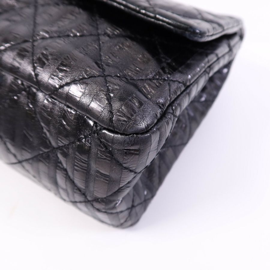CHANEL 牛皮皮革2.55 Large銀扣鏈帶肩背袋-9