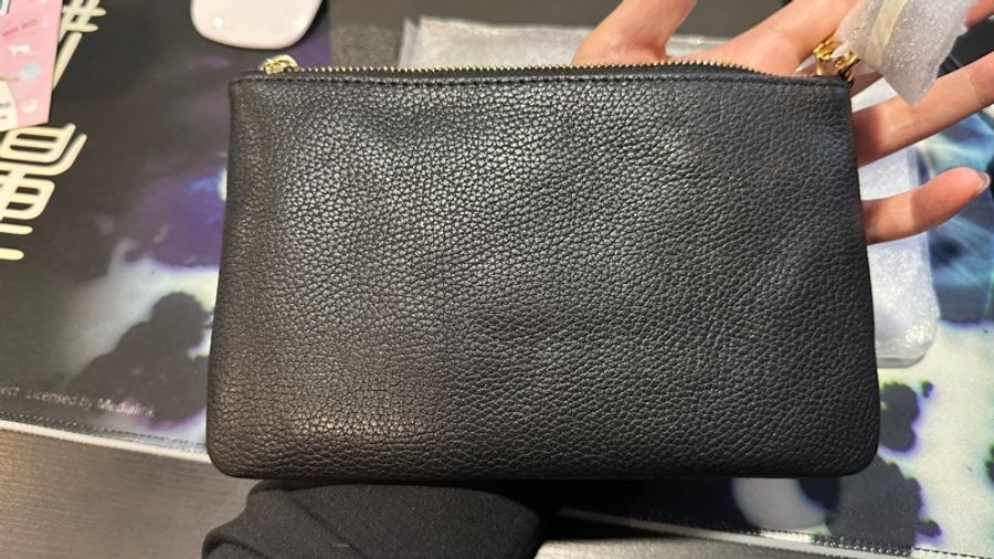 Coach 荔枝紋牛皮大手拿-3