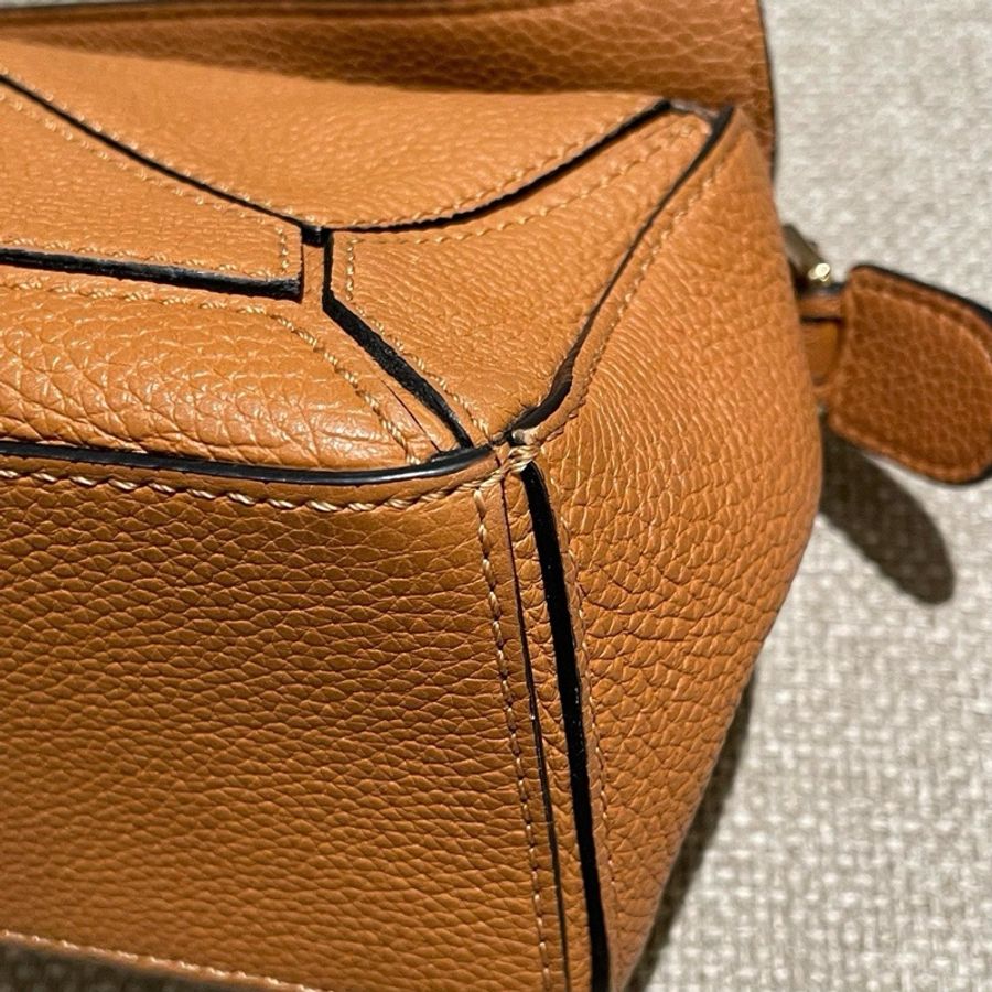 LOEWE/羅意威 puzzle幾何包mini焦糖色-7