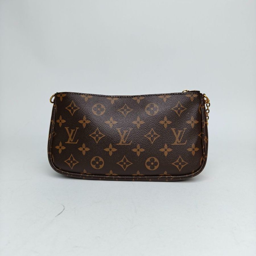 LOUIS VUITTON MultiPochetteAccessoires五合一綠肩帶老花PVC晶片肩背包-2