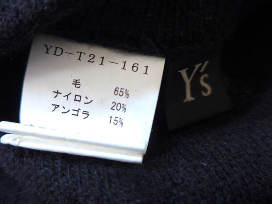 Y’s 黑色不規則剪裁結構毛衣-4