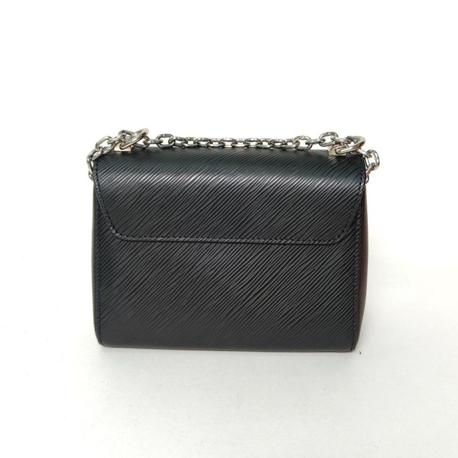 LOUIS VUITTON TWIST小號19黑色EPI水波紋牛皮銀扣晶片肩背包-2