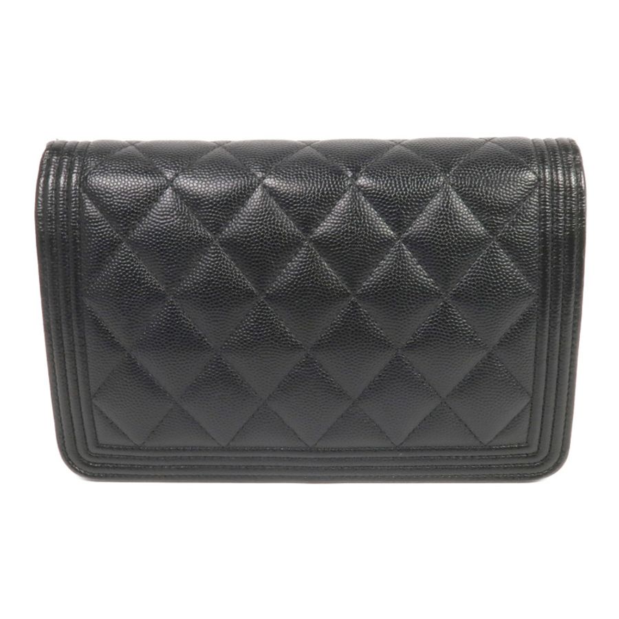 CHANEL 牛皮皮革WOC Wallet On Chain金扣鏈帶肩背袋-1