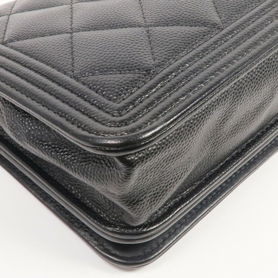 CHANEL 牛皮皮革WOC Wallet On Chain金扣鏈帶肩背袋-8