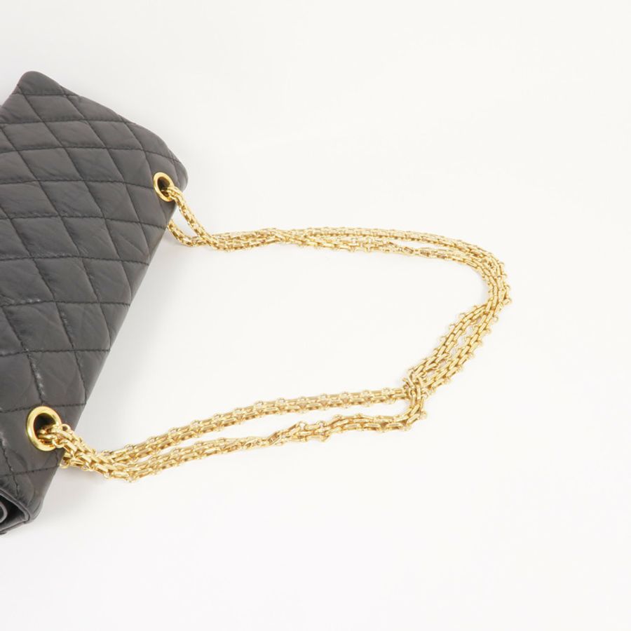 CHANEL 牛皮皮革2.55 Medium金扣鏈帶肩背袋-4