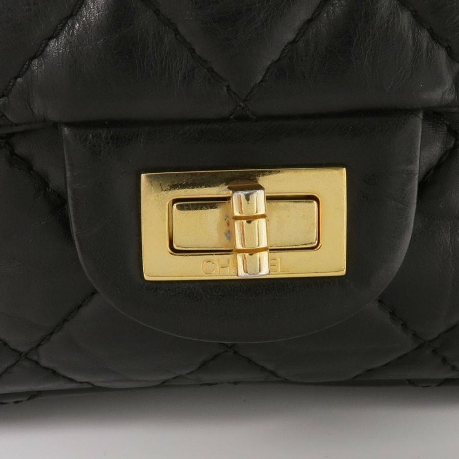 CHANEL 牛皮皮革2.55 Medium金扣鏈帶肩背袋-9