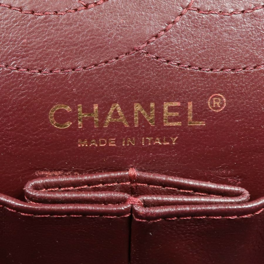 CHANEL 牛皮皮革2.55 Medium金扣鏈帶肩背袋-13