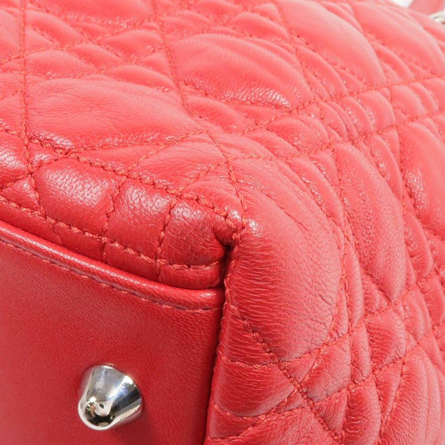 Dior 皮革Shoulder Bag/Handbag銀扣肩背袋/手挽袋-7