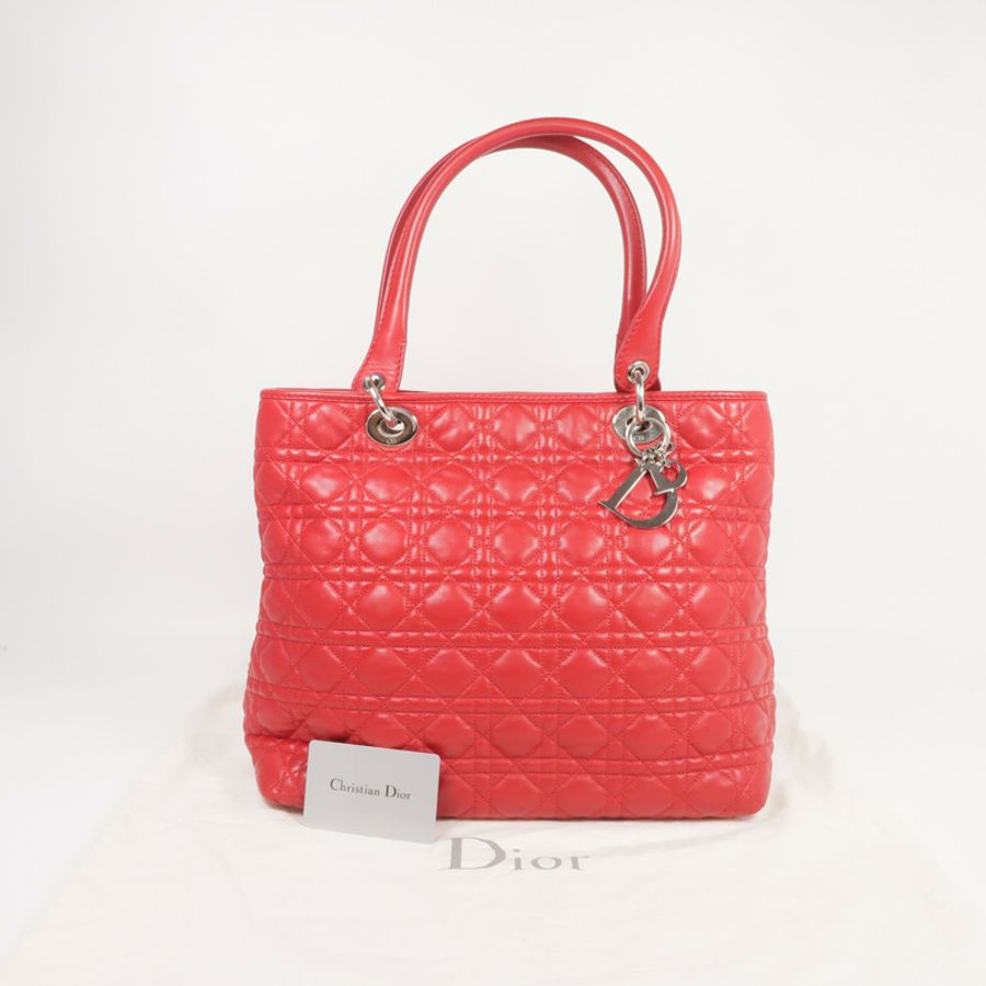 Dior 皮革Shoulder Bag/Handbag銀扣肩背袋/手挽袋-16