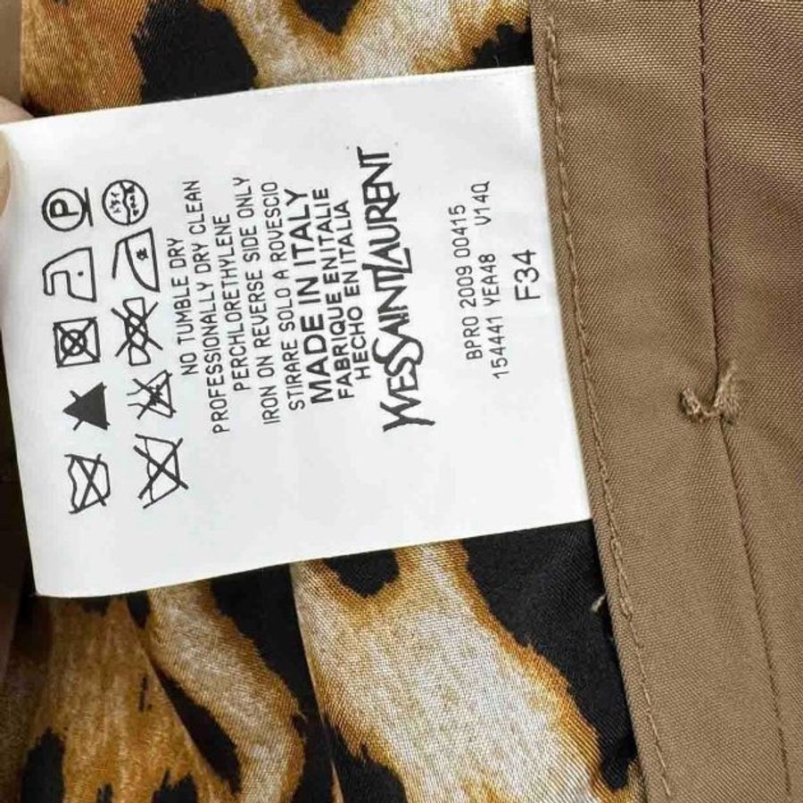 YSL超經典又正點的駝色防風風衣外套-9