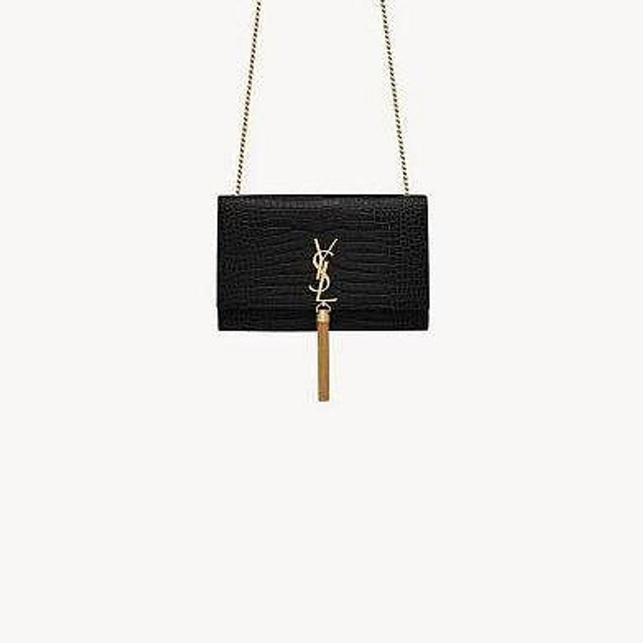 YSL 經典不墜的流蘇Kate包-黑色-11