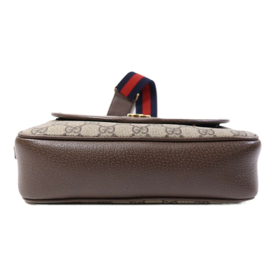 GUCCI 塗層帆布Ophidia GG金扣肩背袋-3
