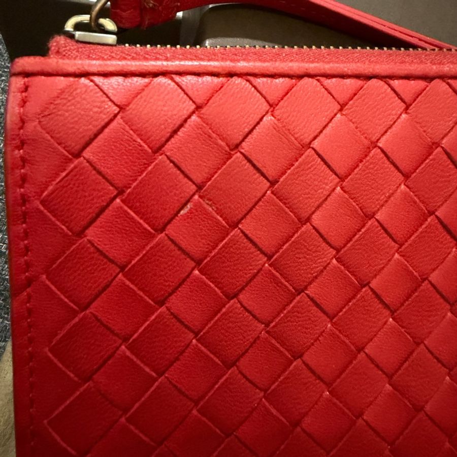 BOTTEGA VENETA 正品 S01518353S 紅編織 長夾-8