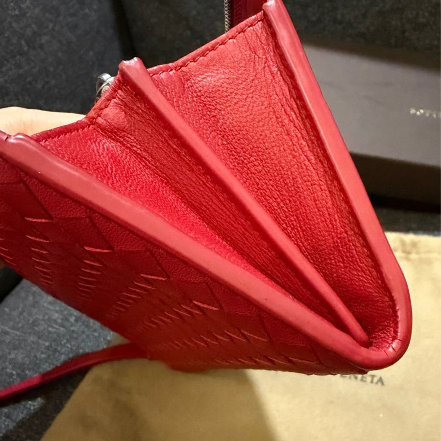 BOTTEGA VENETA 正品 S01518353S 紅編織 長夾-15