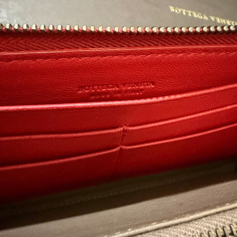 BOTTEGA VENETA 正品 S01518353S 紅編織 長夾-18