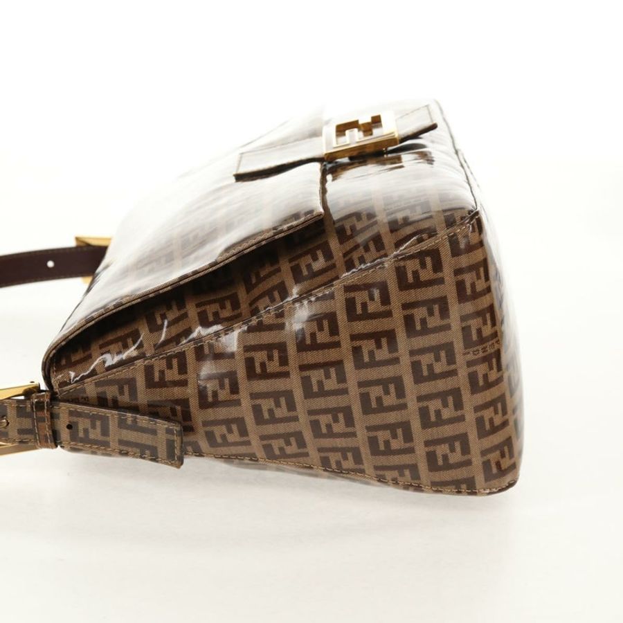 【日本直送】FENDI Zucchino帆布Mamma Baguette手袋琺瑯米色金色正品yk20093V-2