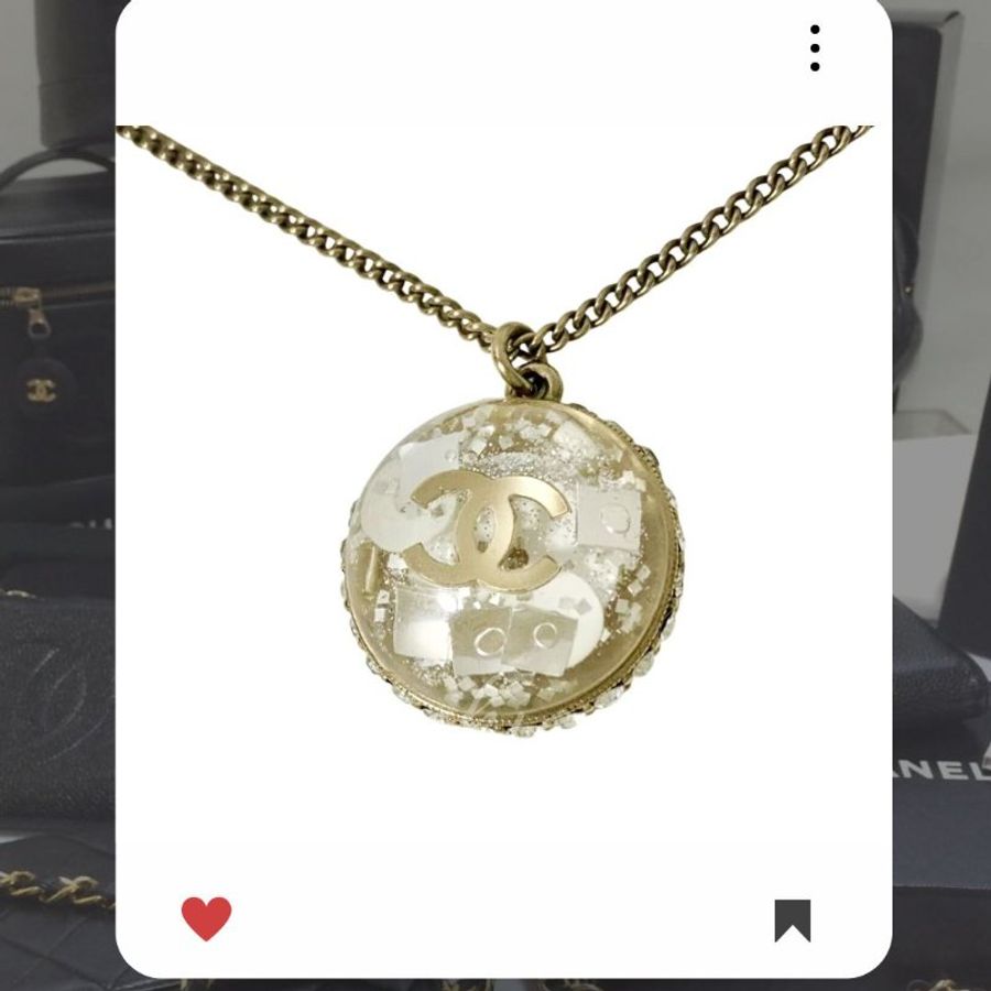 🛍️🎁 雙12🔥 12月新品上架 聖誕節🎄💖 新款 香奈兒 Chanel 淡金水鑽立體半球形頸鏈 🔥 香奈兒熱賣款 香奈兒經典款 頸鏈 CHANEL NECKLACE-0