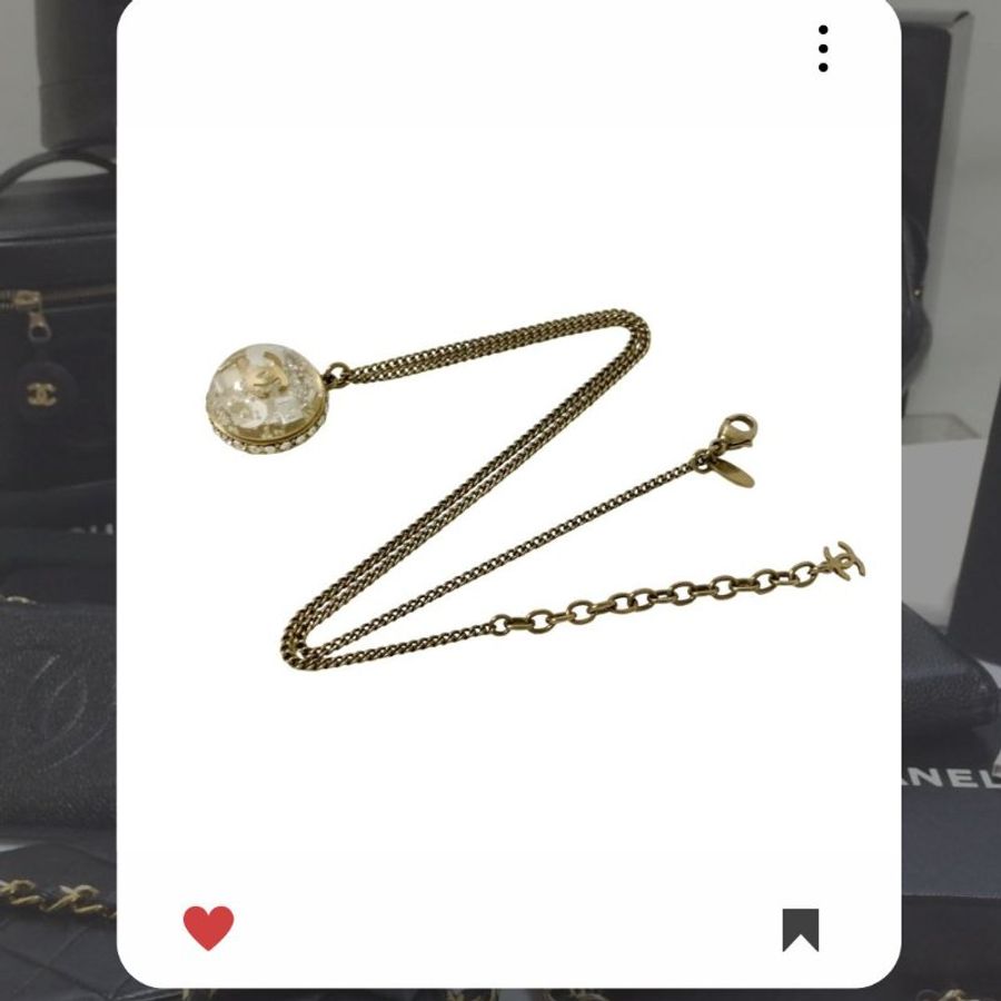 🛍️🎁 雙12🔥 12月新品上架 聖誕節🎄💖 新款 香奈兒 Chanel 淡金水鑽立體半球形頸鏈 🔥 香奈兒熱賣款 香奈兒經典款 頸鏈 CHANEL NECKLACE-6