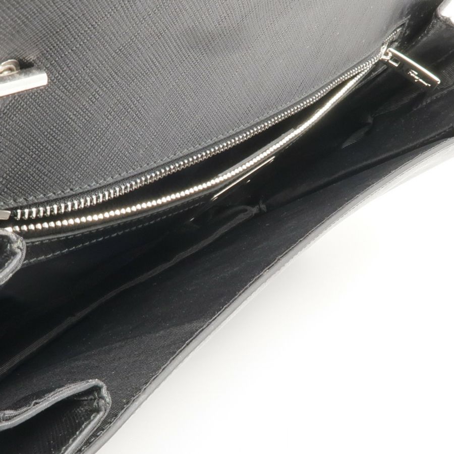 Salvatore Ferragamo 牛皮皮革Shoulder Bag銀扣鏈帶肩背袋-4