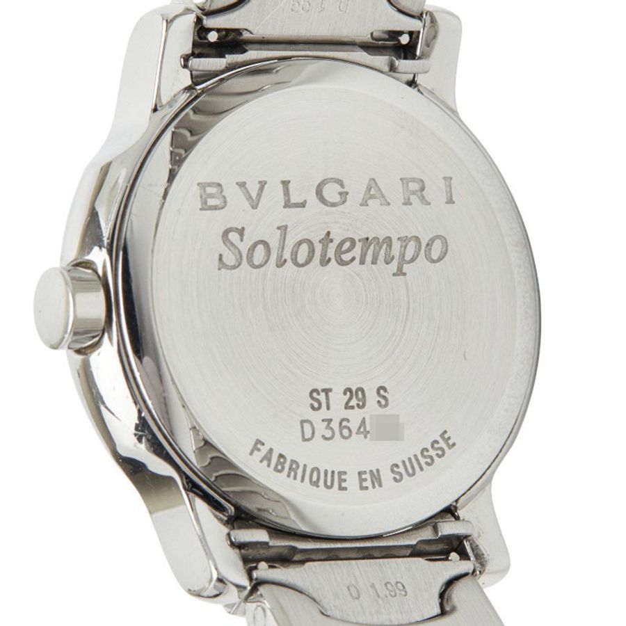 寶格麗 Solotempo ST29S 石英腕錶,黑色錶盤,不鏽鋼錶殼,女士款-3