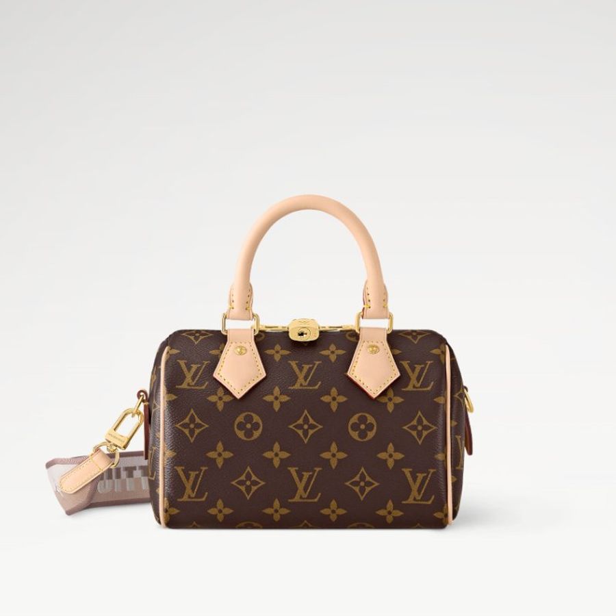 【LOUIS VUITTON LV 路易威登】奶茶色背帶 SPEEDY 20(下單前須先私訊)-0